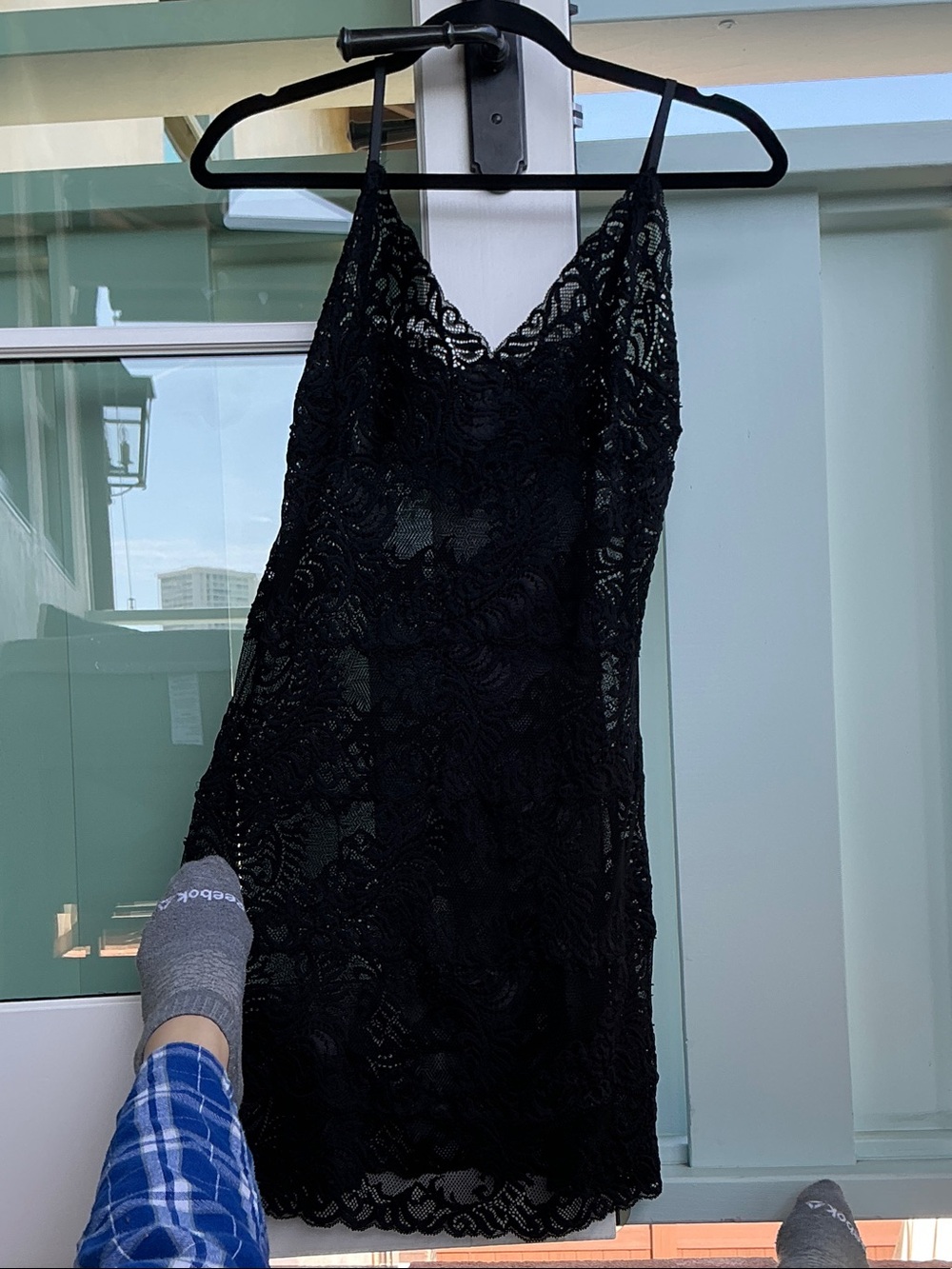 Natori Black Lace Dress Lingerie - Picture 6 of 9